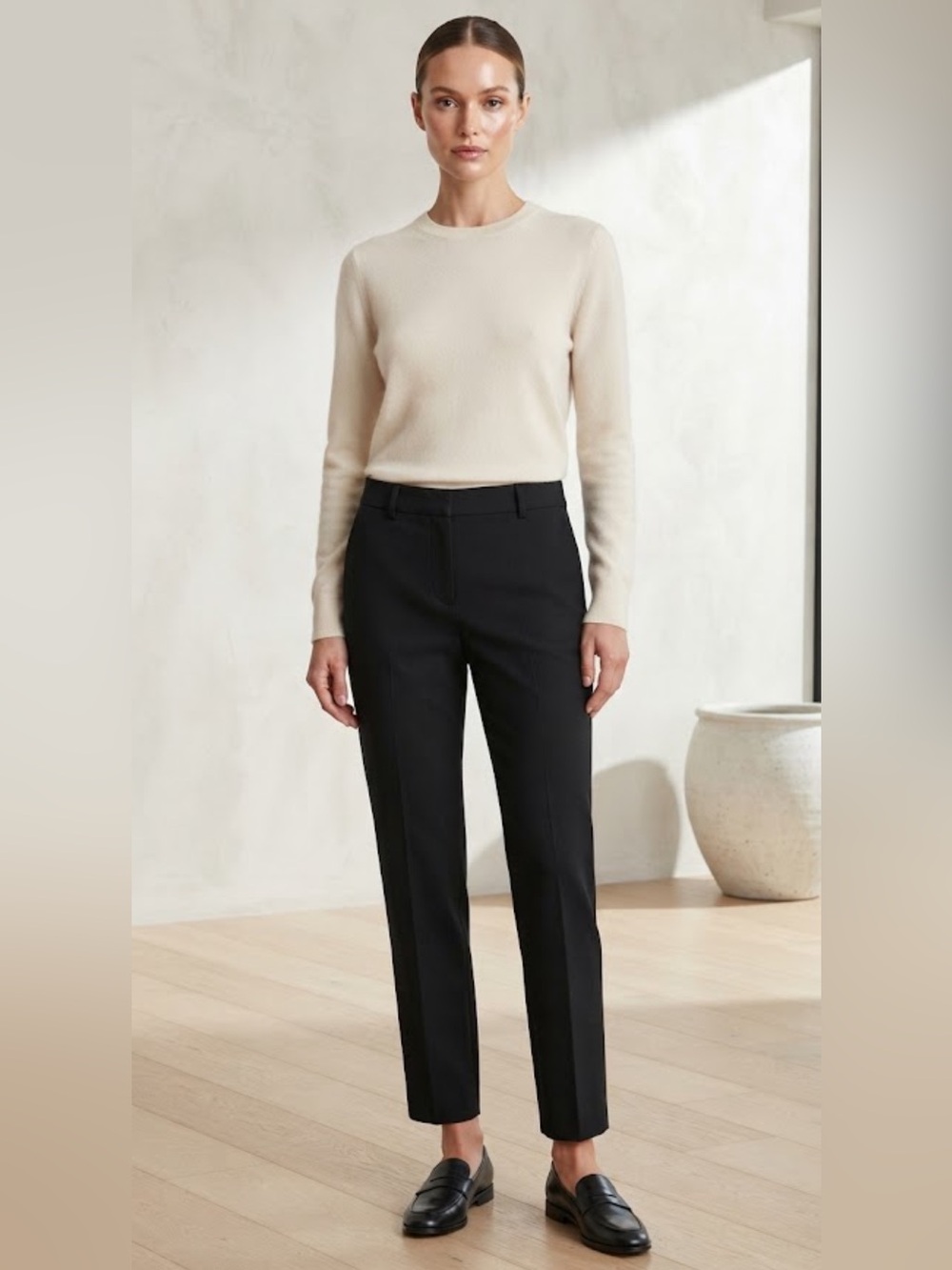 J.Crew Mercantile Black Dress Pants Trousers Slim Ankle Crop Size 4
